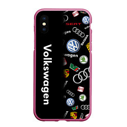 Чехол iPhone XS Max матовый Volkswagen Group Half Pattern