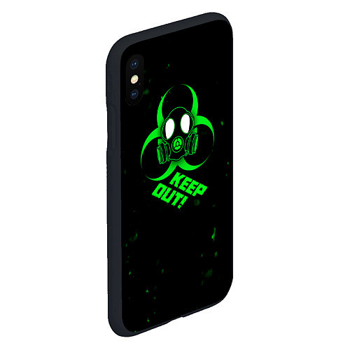 Чехол iPhone XS Max матовый Biohazard Биологическая опасность / 3D-Черный – фото 2