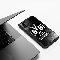 Чехол iPhone XS Max матовый БОРУССИЯ Borussia Art, цвет: 3D-черный — фото 2