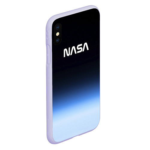 Чехол iPhone XS Max матовый NASA с МКС / 3D-Светло-сиреневый – фото 2