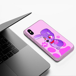 Чехол iPhone XS Max матовый Bonnie the Rabbit UCN, цвет: 3D-сиреневый — фото 2