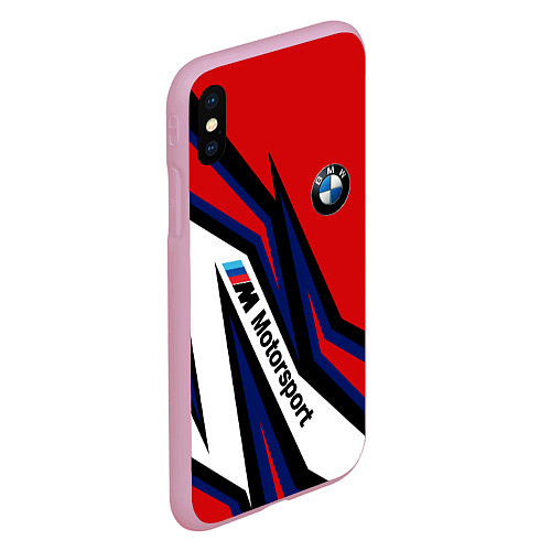 Чехол iPhone XS Max матовый БМВ МОТОСПОРТ BMW MOTOSPORT / 3D-Розовый – фото 2