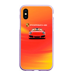 Чехол iPhone XS Max матовый Porsche porsche, цвет: 3D-сиреневый