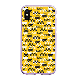 Чехол iPhone XS Max матовый Такси Taxi