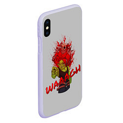 Чехол iPhone XS Max матовый Waaagh reference, цвет: 3D-светло-сиреневый — фото 2