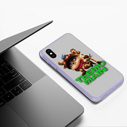 Чехол iPhone XS Max матовый Teemo main, цвет: 3D-светло-сиреневый — фото 2