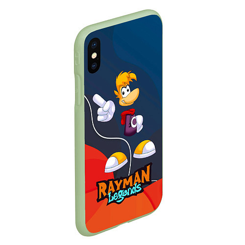 Чехол iPhone XS Max матовый Rayman Legends kid / 3D-Салатовый – фото 2