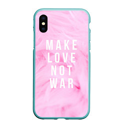 Чехол iPhone XS Max матовый Make love not var