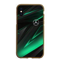 Чехол iPhone XS Max матовый MERCEDES-BENZ AMG NEON STRIPES PETRONAS