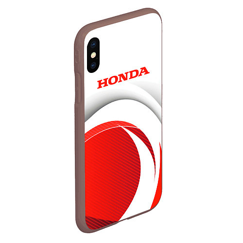 Чехол iPhone XS Max матовый Хонда HONDA / 3D-Коричневый – фото 2