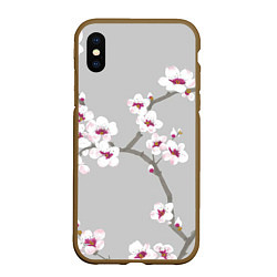 Чехол iPhone XS Max матовый Ранняя весна, цвет: 3D-коричневый