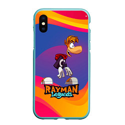 Чехол iPhone XS Max матовый Rayman абстрактные волны