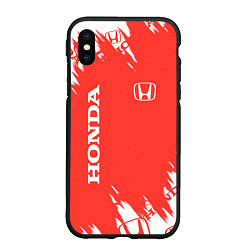 Чехол iPhone XS Max матовый Хонда sport, цвет: 3D-черный