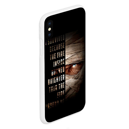 Чехол iPhone XS Max матовый Fallout - Joshua Graham / 3D-Белый – фото 2