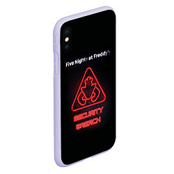 Чехол iPhone XS Max матовый Five Nights at Freddys: Security Breach logo, цвет: 3D-светло-сиреневый — фото 2