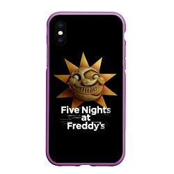 Чехол iPhone XS Max матовый Five Nights at Freddys: Security Breach Воспитател, цвет: 3D-фиолетовый