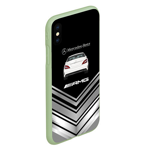 Чехол iPhone XS Max матовый MercedesAMG gt / 3D-Салатовый – фото 2