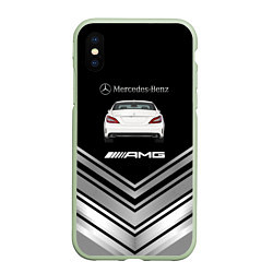 Чехол iPhone XS Max матовый MercedesAMG gt, цвет: 3D-салатовый