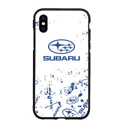 Чехол iPhone XS Max матовый Subaru брызги