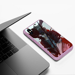Чехол iPhone XS Max матовый Аста в гневе, цвет: 3D-сиреневый — фото 2
