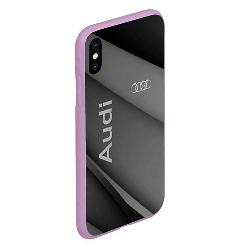 Чехол iPhone XS Max матовый Ауди audi / 3D-Сиреневый – фото 2