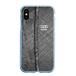 Чехол iPhone XS Max матовый Audi ауди sport, цвет: 3D-голубой