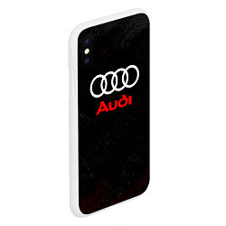 Чехол iPhone XS Max матовый Audi спорт, цвет: 3D-белый — фото 2