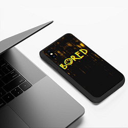 Чехол iPhone XS Max матовый Bored Glitch Sherlock, цвет: 3D-черный — фото 2