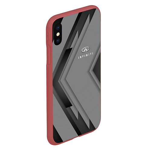 Чехол iPhone XS Max матовый Infinity Autosport / 3D-Красный – фото 2