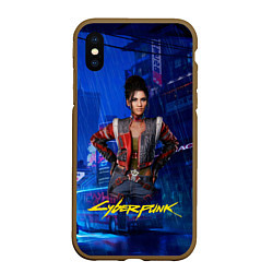 Чехол iPhone XS Max матовый Panam Панам Cyberpunk2077