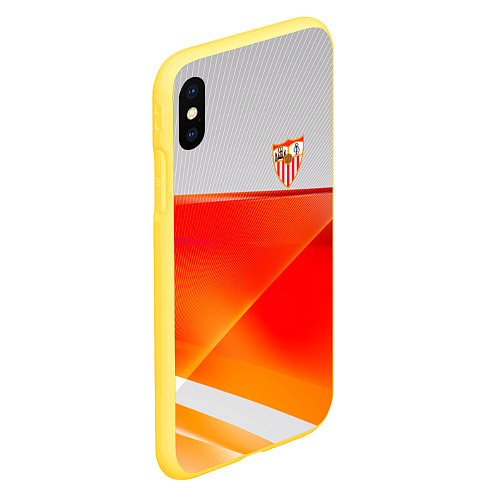 Чехол iPhone XS Max матовый Sevilla спорт / 3D-Желтый – фото 2