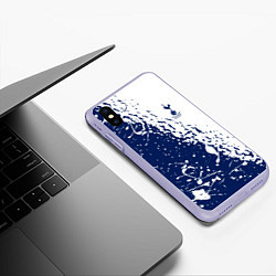 Чехол iPhone XS Max матовый Тоттенхэм Хотспур брызги, цвет: 3D-светло-сиреневый — фото 2