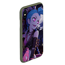 Чехол iPhone XS Max матовый Jinx-Jinx, цвет: 3D-темно-зеленый — фото 2