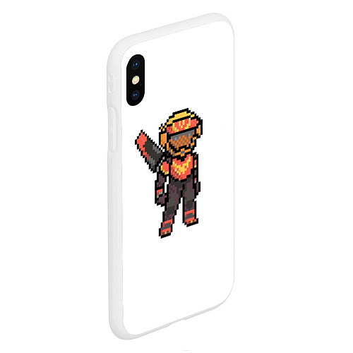 Чехол iPhone XS Max матовый Apex Legends Valkyrie Pixel art / 3D-Белый – фото 2