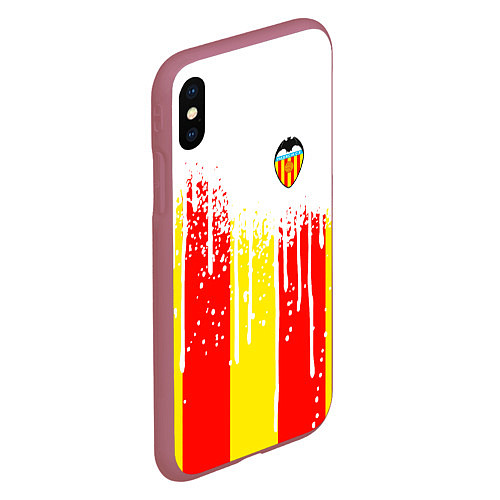 Чехол iPhone XS Max матовый Valencia спорт / 3D-Малиновый – фото 2