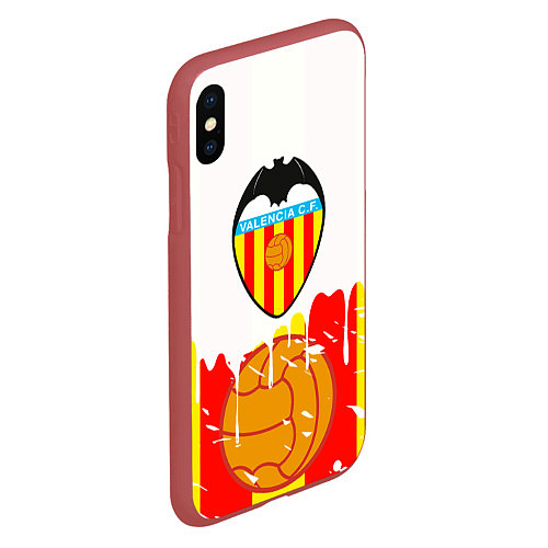 Чехол iPhone XS Max матовый Валенсия valencia / 3D-Красный – фото 2