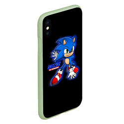 Чехол iPhone XS Max матовый SONIC СУПЕР СОНИК игра, цвет: 3D-салатовый — фото 2