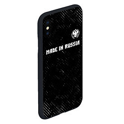 Чехол iPhone XS Max матовый RUSSIA - ГЕРБ Made In Russia - Гранж, цвет: 3D-черный — фото 2