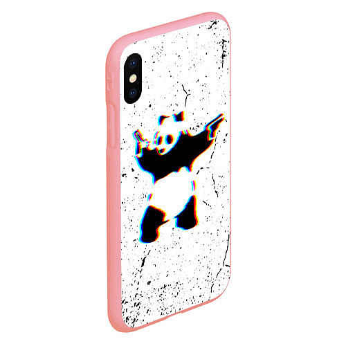 Чехол iPhone XS Max матовый Banksy Panda with guns Бэнкси / 3D-Баблгам – фото 2