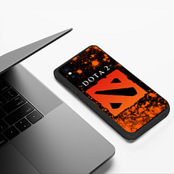 Чехол iPhone XS Max матовый ДОТА 2 Краска, цвет: 3D-черный — фото 2