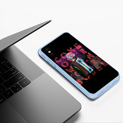 Чехол iPhone XS Max матовый Лил Пип Альбом Come Over Lil Peep, цвет: 3D-голубой — фото 2