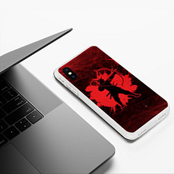 Чехол iPhone XS Max матовый Лучник Самурай Кровавый Bloody Samurai, цвет: 3D-белый — фото 2