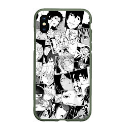 Чехол iPhone XS Max матовый Bungo Stray Dogs pattern