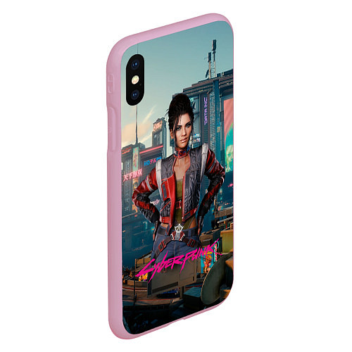 Чехол iPhone XS Max матовый Panam Night City / 3D-Розовый – фото 2