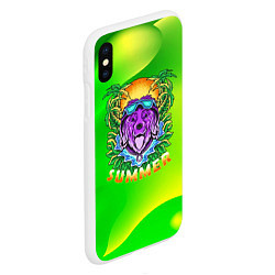 Чехол iPhone XS Max матовый Summer dog Собачка, цвет: 3D-белый — фото 2