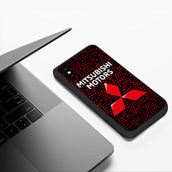 Чехол iPhone XS Max матовый МИТСУБИСИ МОТОР Космос, цвет: 3D-черный — фото 2