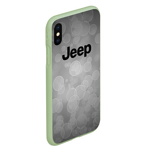 Чехол iPhone XS Max матовый JEEP abstraction / 3D-Салатовый – фото 2