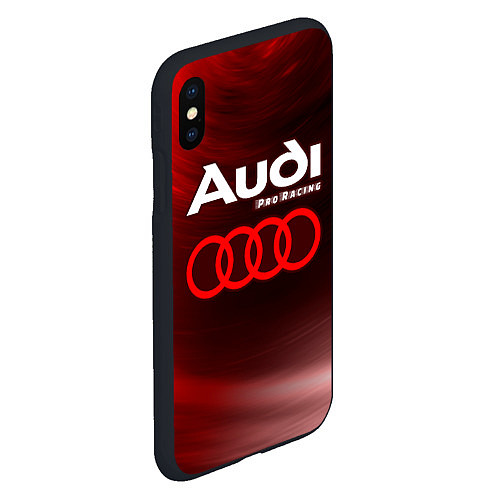 Чехол iPhone XS Max матовый AUDI Pro Racing Звезды / 3D-Черный – фото 2