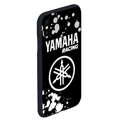 Чехол iPhone XS Max матовый YAMAHA Racing Краска / 3D-Черный – фото 2