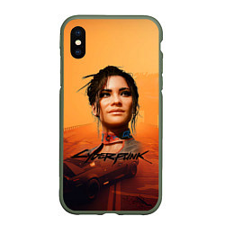 Чехол iPhone XS Max матовый Panam Cyberpunk2077